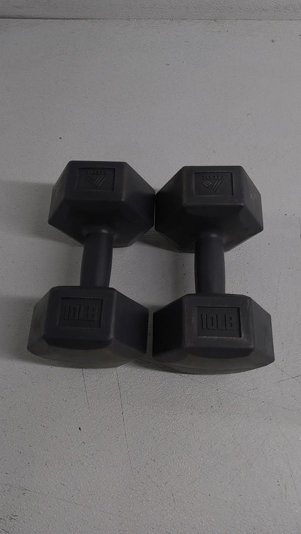 RBX 20lb Pr Hex Dumbbell 10lb EA Grey