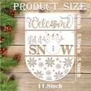 4 x Christmas Doormat Stencils Reusable Holiday Welcome Let It Snow Stencil Templates Large Half Round Drawing Stencils for Painting on Wood Signs Door Hanger Door Mats DIY Crafts Decor(mat22)