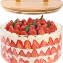 LOVYANXUE Large Salad Bowl, 10 inch Trifle Bowl with Sealed Lid, Versatile Mixing and Serving Bowl for Laying Ice Cream, Cake, Salad, Fruit, Baking, Dessert and Party Diy, Microwave Safe