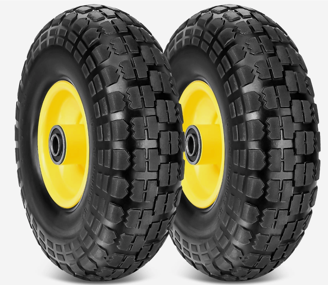 TICONN 4.00-6 Tire and Wheel Flat Free, 2 Pack 13" Solid Tires