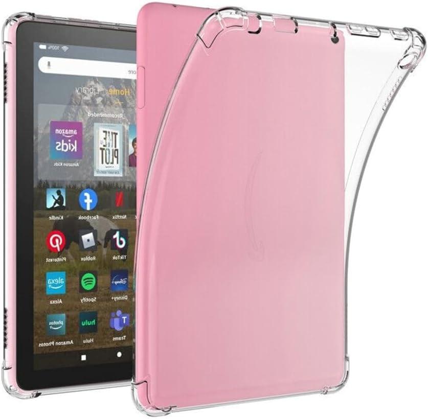 Clear Case for Amazon New Kindle Fire HD8 10th 12th Generation(2020 2022 2024 Release),Ultra TPU Soft Shell Transparent Cover for Amazon Kindle Fire HD 8 Plus 10th 12th Gen(for HD8 10th 12th)