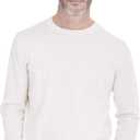 Cashmeren Men's Basic Crewneck Sweater 100% Pure Cashmere Long Sleeve Round Neck Pullover (Medium, Ivory)