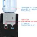Amay Desktop Water Cooler Dispenser Top Loading Water Dispenser Hot & Cold Water Coolers with Child Safety Lock Drinking Fountain
