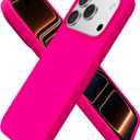 ORNARTO Compatible with iPhone 17 Pro Case 6.3", Slim Liquid Silicone 4 Layers Full Covered Soft Gel Rubber Shockproof Cover, Protective Phone Case for iPhone 17 Pro-Hot Pink