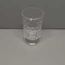 BLOFLO Embossed Glass Vase, 7'' Crystal Glass Vases for Flowers, Pedestal Big Base Glass Bouquet Vase, Hydroponic Glass Transparent Vase for Home Office Wedding Dining Table Party (Diamond Pattern)