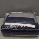 Cozy Line Home Fashions Tranquil Blue Gray Striped Boy 100% Cotton Reversible Quilt Bedding Set, All-Season Coverlet Bedspread (Rendon, Twin - 2 Piece)