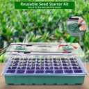 Sondiko Seed Starter Tray with Grow Light, Intelligent Display Digital Controller, 80 Cells Seed Starter Kit with Humidity Dome, Adjustable Brightness Indoor Plants Germination Kit(2 Pack)
