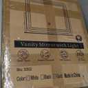 FENNIO Gold Vanity Mirror with Lights 22"x19", LED Lighted Makeup Mirror, Large Makeup Mirror, Make up Mirror with Lighting, Touch Screen with 3-Color Lighting, Dimmable, for Vanity Desk Tabletop