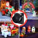 Inflatable Fan Blower Replacement, 12V 1.2A Waterproof Air Blower with 3 LED Light String for Halloween, Christmas, EasterThanksgiving Day Inflatables Fan Blower, Inflatables Indoor Outdoor