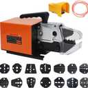 Pneumatic Crimping Tool Multifunction Pneumatic Crimper Plier Machine AM-10 Air Powered Wire Crimper Suitable For Many Kinds Of Terminals with 14 Die Sets, 11x5.6x4.6 inches
