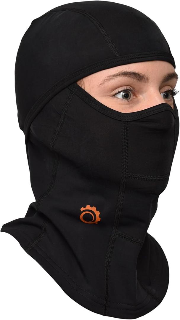 GearTOP Black Balaclava Ski Mask - Super Roubaix Moisture-Wicking Winter Mask for Men and Women for Skiing, Snowboard, Motorcycle, Face Mask for Cold Weather Baklava Masks, Pasamontaas para el Frio (6-7 1/2)