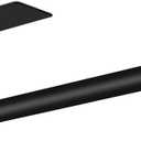 Under Cabinet Paper Towel Holder - Matte Black No Drill Adhesive, Rust-Resistant Stainless Steel for Kitchen & RV