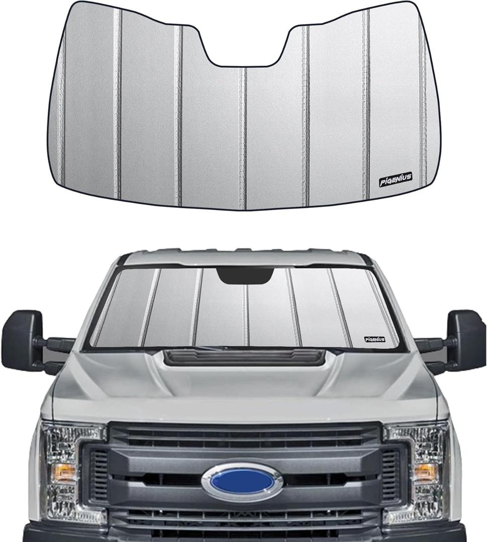 Windshield Sunshade for Ford F-150 2021-2025 Front Window Shade - Safeguard (2021-2025 F150, Grey(Safeguard))