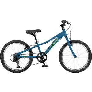 Retrospec Dart 20 Inch Kids Bike - 7-Speed Hybrid Bicycle for Ages 6-11 with 29in All-Season Tires & Shock Absorption - Adjustable Height Youth Bike with V-Brakes & Smooth Gear Shifting (Blue Tang)