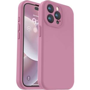 Vooii Compatible with iPhone 15 Pro Case, Upgrade Liquid Silicone, [Enhanced Camera Protection] [Soft Anti-Scratch Microfiber Lining] Shockproof Phone Case iPhone 15 Pro 6.1 inch - Lavender Purple