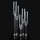 5 Arm Acrylic Clear Candelabra Centerpiece for Wedding, Acrylic Candle Stick Holders Candelabra Centerpieces for Tables,Party,Brithday,Baby Shower candelabros para centros de mesa22Inches