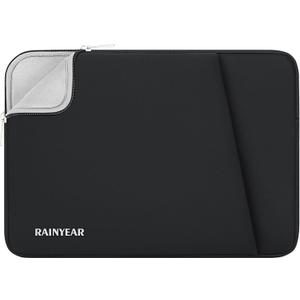 RAINYEAR Laptop Sleeve Case with Front Pocket, 13.3 Inch Protective Portable Case Briefcase Laptop Carrying Bag Cover Compatible with 13.3-14 Inch Laptop PC, 14 Inch MacBook Pro M5 M4 M3 M2 M1, Black