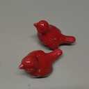 Glass birds red 2 Pieces