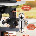 Adjustable Trailer Hitch with 1-7/8" & 2" & 2-5/16" Balls