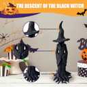 New Cracker Barrel Witch Statue, Resin Witch Figurine Outdoor Desktop Decorations (Witch Statue 11.8in)