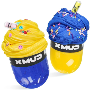 X MUD Two-Tone Rainbow Cake Capsule Slime