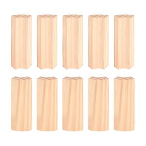 10 Pcs Rounded Bullnose Corner Trim, 5.5" x 3/4" Bullnose Corners, Wood Corner Trim, Baseboard Rounded Outside Baseboard Molding and Trim for Decorative Corner Impact Protection