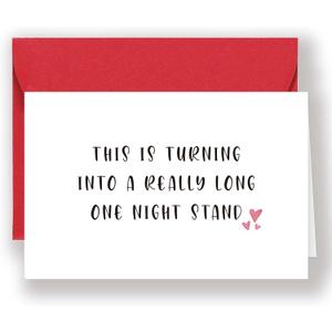 Naughty Amazing One Night Stand Happy Valentines Day Card, Cheeky Love Miss You Card for Him Her, Special Anniversary Card (Q4)