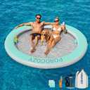 Inflatable Water Hammock with Cup Holders for Lake, River & Ocean