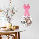 2 Pcs 20 x 10 Inch Large Pink Burlap Bows Easter Wreaths Bow for Gift Wrapping Spring Tree Topper Front Door Home Decorations (Pink)