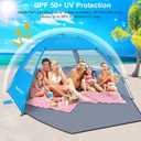 Gorich Beach Tent Sun Shelter for6 Person with UPF 50 UV Protection, Lightweight & Easy Setup Beach Shade Canopy, Portable Beach Shade Tent Beach Cabana