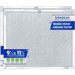 Bagean Stove Hood Vent Filters 9.9" x 11.7" 97007894 Compatible with Broan Range Hood Filter Replacement - Fit's Nutone Kitchen Exhaust Fan Filter Screen - Blocks Grease & Filters Oven Air (2-Pack)