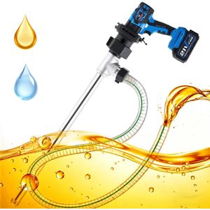 Mxmoonant Electric Fuel Transfer Pump, Cordless Diesel Transfer Pump Battery Powered 13.2GPM Stick Water Transfer with 2 x 2.4Ah Batteries for Diesel, Kerosene, Water