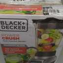 BLACK+DECKER PowerCrush Multi-Function Blender with 6-Cup Glass Jar, 4 Speed Settings, Silver