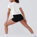 Women's Breathable Workout Top Loose Fit - Moisture Wicking Athletic Shirt, Short Sleeve Gym Tee with Mesh Panels (White, M)