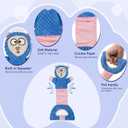 Dog Squeak Toys Interactive Pet Toy with Crinkle Paper Pull Chew Toys for Small Medium Large DogsBlue