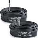 2-PCS 700x35C/38C/40C/42C/43C Bike Tubes FV48mm Presta Valve 35/43-622 Inner Tube 700C Bicycle Tubes Compatible with 700 x 35C 700x38C 700 x 40C 700x42C 700x43C Bike Tire Tubes(G-190)