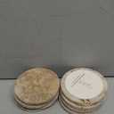 Gusto Nostro Neutral Travertine Coasters  Absorbent Stone Coasters Set of 8  Highend, Natural Limestone Coaster for Drinks  AntiSlip Felt Backing Travertine Coaster for Countertop, Coffee Table