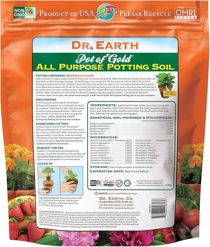 Dr. Earth Pot of Gold All Purpose Potting Soil 8 qt