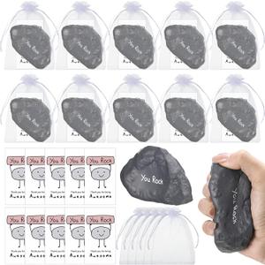 Gemscream 50 Set Inspirational Stress Balls Bulk Motivational Stress Foam Stone Relief Toys You Rock Quotes Squeeze Ball Appreciation Gifts Thank You for Being Awesome Gifts for Employee Coworker