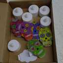 Tuanse 6 Pcs Halloween Day of The Dead LED Flameless Tealight Candles Dia De Muertos Suger Skull Gifts Mexican Halloween Flameless Candles for Bedroom Living Room Ofrenda Decorations