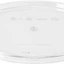 Restaurantware 8.75 Inch Round Polycarbonate Lid - Snap-On Food Storage Cover - Airtight Translucent Container Lid - Dishwasher-Safe, Freezer-Safe, Hot and Cold Food Friendly - Clear Plastic (6/8 qt)