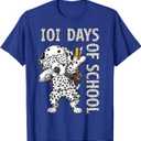 101 Days School Dabbing Dalmatian Dog Teachers Kids T-Shirt S