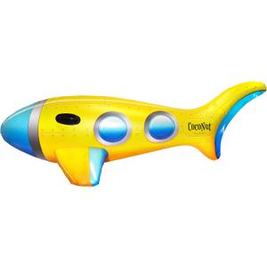 Coconut Outdoor Yellow Submarine Ride-On Pool Float – Inflatable Ride-On Float with Handles – Durable Long Lasting Float and Water Toy – Fun Decoration for Parties, Events – Ages 8+ Years