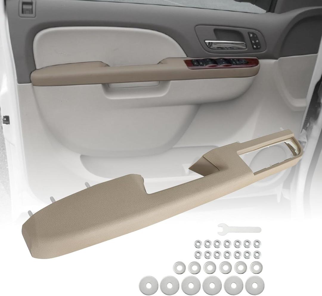 APPERFiT 80995 Upgraded Door Armrest Pull Handle Repair Kit Tan for Driver Door Panel Compatible with Chevrolet Chevy Avlanche, Silverado, Suburban, Tahoe/GMC Sierra Yukon 2010-2014