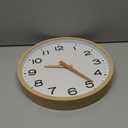 AKCISOT Wall Clock 14 Inch,Boho Large Wall Clocks Battery Operated Non Ticking,Big Silent Modern Clock Decorative for Living Room, Bedroom, Office, Home (Wood Grain)