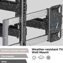 Weatherproof Outdoor TV Mount for 47-90 inch TV, Full Motion TVs Wall Mount TV Bracket with Smooth Swivel Tilt Extension Leveling, Hold Tv up to 132lbs, Max VESA 600x400mm by USX STAR