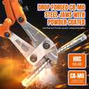 WADFOW Heavy-Duty Medium Size Bolt Cutter 18" for Cutting Fence, Steel Wire, Chain, Screws, Rivet, and Medium Padlock, with Soft Grip Rubber Ergonomic Handle Cutters