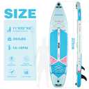 Inflatable Stand Up Paddle Board  Durable SUP for Adults & Youth,33" Wide Blow Up Paddle Board with Paddle, Pump, Backpack,Leash  All Around Stable for All Skill Levels, Carries up to 450 lbs (Geometry Blue)