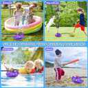 2 x 3 in 1 Water Baseball Summer Toys Sprinkler for Kids, Toddler Outdoor Toys Sprinklers for Yard with 2 Sprinkler Heads, 360 Roating Water Toys Attache to Garden Hose Backyard Pool Party Outdoor Games