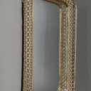 ELLDOO Gold Perfume & Makeup Vanity Tray - Hollow-Carved Jewelry Storage, Glass & Metal Trinket Organizer for Dresser & Bathroom Countertop, Large Size